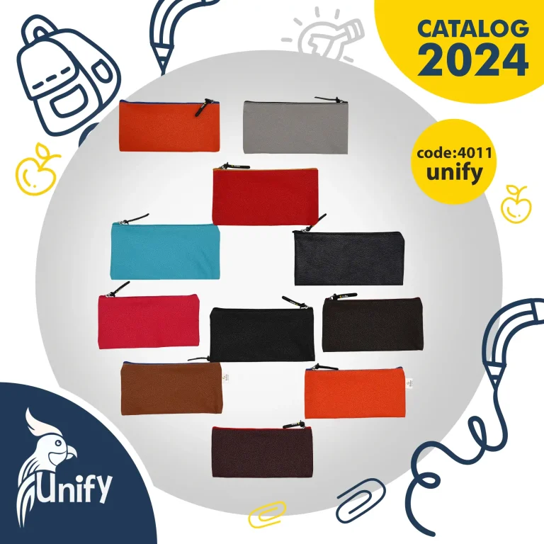 پوشه زیپ‌دار چرمی ملخی کوکیا کد 4011 